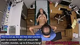 Naughty nurse Aria Nicole submits intensely to doctor's sexual desires after patients leave