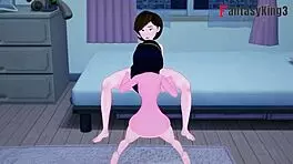 Helen Parr and Violet Parr are found together, and I join them in a POV threesome with missionary sex. 😉