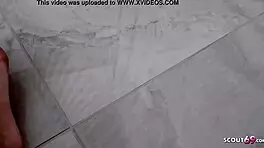 German amateur gives tight foot fetish jerk off instructions