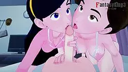 Helen Parr and Violet Parr are found together, and I join them in a POV threesome with missionary sex. 😉