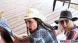 Petite Farm Girls Share Monster Cock Passionately