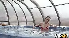 this homemade video shows a step daughter getting creampied in the bathroom