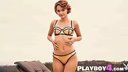 Petite Teen Model Ariel Undresses and Poses Outdoors Showing Her Perfect Ass