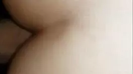 First anal experience with Latina amateur bent over, receiving deep cumshot.