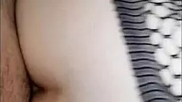 First anal experience with Latina amateur bent over, receiving deep cumshot.