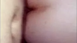 First anal experience with Latina amateur bent over, receiving deep cumshot.