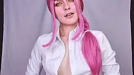 Wow! Cute Goddess Makima Teases with Sweaty Toes!