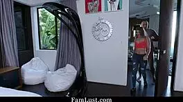 Stepbrother reveals stepsister's sex tape for intense fucking