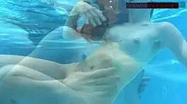 Lina Mercury and Mia Ferrari Swim Naked in Pool