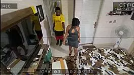 security men leak cctv of big cock gateman fucking masters 18yo step daughter on first date in workers quarter