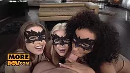 pov petite lingerie sluts romy indy jayla de angelis and lika star demand your dick in group fuck