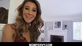 Small Tits Sexy Stepmom Milf Sucks And Fucks Her Stepsons Young 18+ Cock On The Family Couch Pov - Tara Ashley