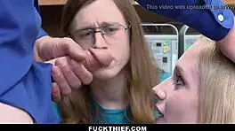 thief getting dicked hard while bf watches in shock