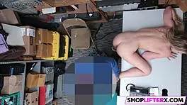 Shoplifting teen 18+ gets caught and punished