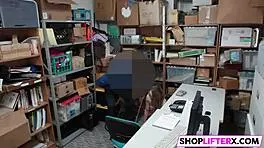Shoplifting teen 18+ gets caught and punished