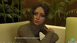 Entrepreneur babe flaunts perky tits and nice nipples in roleplay game