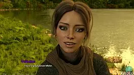 Entrepreneur babe flaunts perky tits and nice nipples in roleplay game