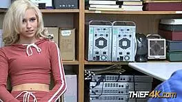 i'm ditzy kiara learning to suck and take that officer's big cock at the office