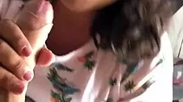 House cleaner sucks my big dick!