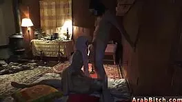 Arab Local Girl Working Her Throat