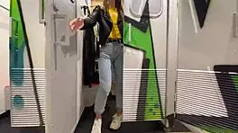 teen girl fucks in shopping center locker room for cum in mouth