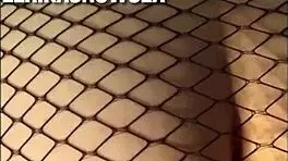 does she cum hard on that big cock in stockings and heels?