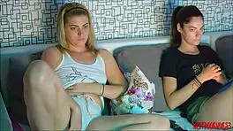 Blonde girl Lulacum69 chats on webcam in dorm on June 27, 2018.