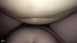 My girlfriend rides me hard in anal sex.