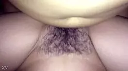 My girlfriend rides me hard in anal sex.