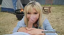 Backyard camping turns into blowing a stranger