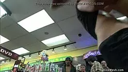 Petite Blonde Endures Bound Punishment In Public Sex Shop