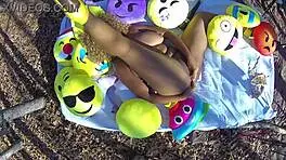 Nina Rivera Plays with Her Pussy in Nature's Embrace. Super Hot Films Capture Her Big Natural Tits and Intense Orgasms!