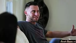 sweet busty teen doggystyled and pussy licked