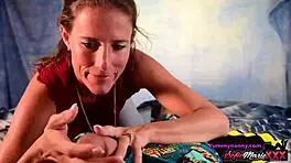 Sofie marie, the milf, tucks in a young cock with her skilled blowjob.