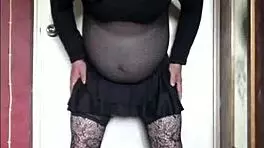 Shy crossdresser craves real cock over toys!