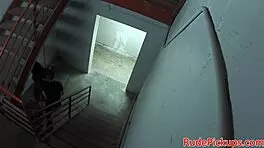 Petite 18+ Bound in Public for Cock Sucking