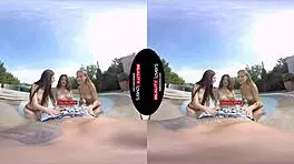 Spoiled teen 18+s riding, kissing, and doggystyle out of control in outdoor foursome!