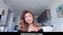 Super Cute Stepdaughter Earns Cash From Step Daddy In Intimate Family Deal