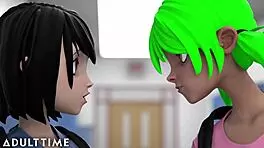 Adult time hentai school features hot teacher and teen 18+ students in anime cartoon fucking