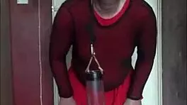 sissy crossdresser makes homemade video and doesn't care