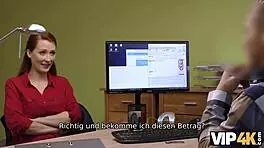 Redhaired Isabella Lui Undresses For Sex Cash