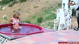 Outdoor Sex on Terrace With Blonde Teen 18+ and Her Small Tits Gets Me Wild