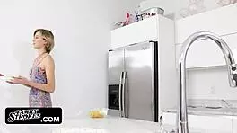 Haley's stepdad fucks malina mars doggystyle on stepfather's day with his big monster cock!