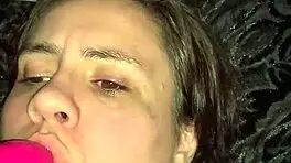 abby kiss deepthroats her grool soaked vibrator