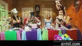 crazy ffm threesome at wonderland tea party with mia malkova and jasmine jae?