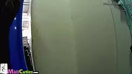 So This Cute Redhead with Big Tits Is in a Public Shop, Sucking a Cock and Masturbating