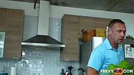 teen 18+ with small tits and big ass gets spanked and blowjob