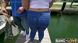 ashley barbie shows off her massive ass in hardcore action, getting cumshot on big tits and blonde milf body