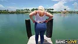 ashley barbie shows off her massive ass in hardcore action, getting cumshot on big tits and blonde milf body