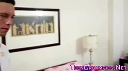 this teen 18+ fingered and blowjobbing monster cock, hardcore creampie 😈